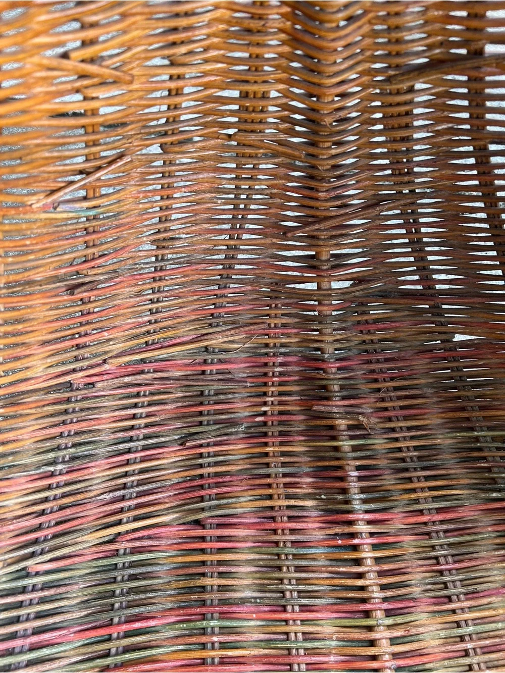 Vintage 1970s Sculptural Wicker Canoe Basket